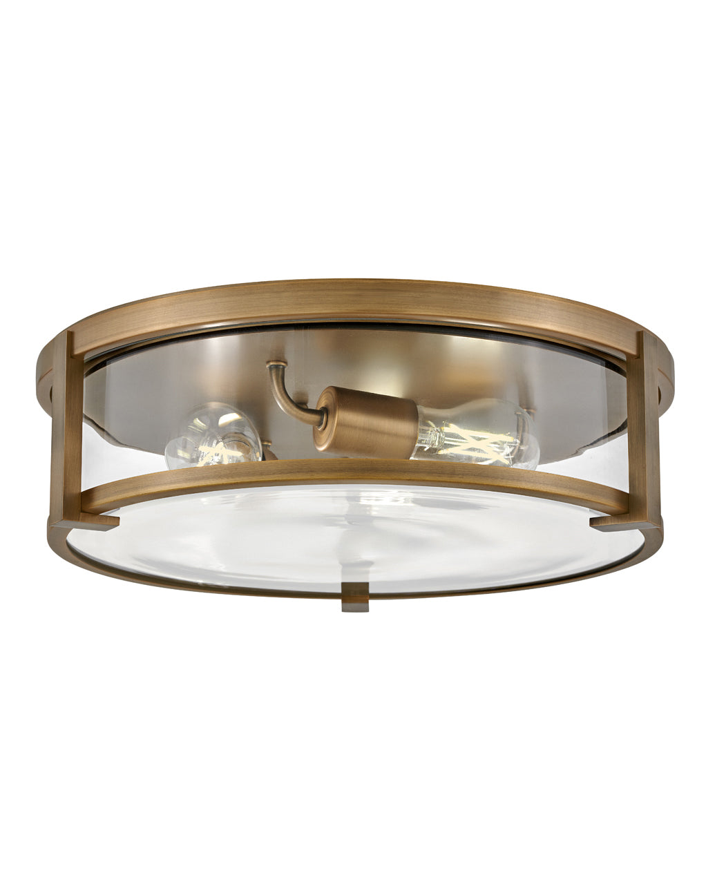 Hinkley Lowell Flush Mount Flush Mount Ceiling Light Hinkley Brushed Bronze with Clear glass 16.0x16.0x4.75 