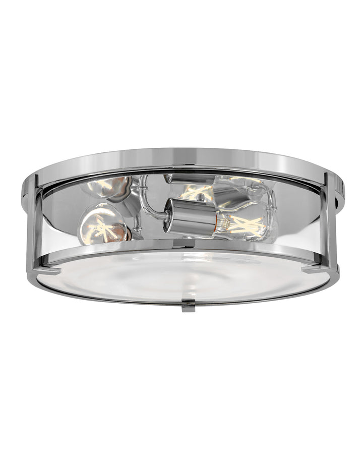 Hinkley Lowell Flush Mount Ceiling Flush Mounts Hinkley Chrome with Clear glass 16.0x16.0x4.75