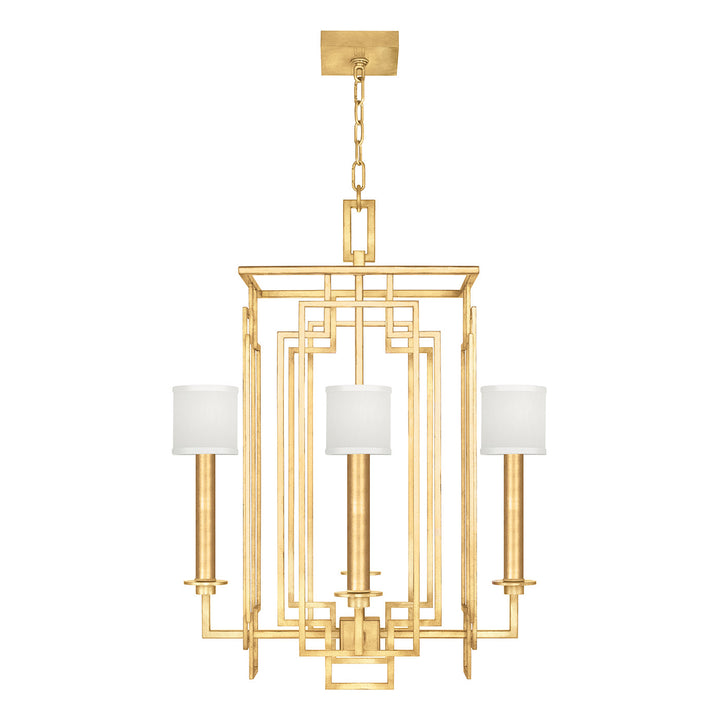 Fine Art Handcrafted Lighting Cienfuegos 24"W Square Chandelier in Standard Gold Leaf (889040-SF31)