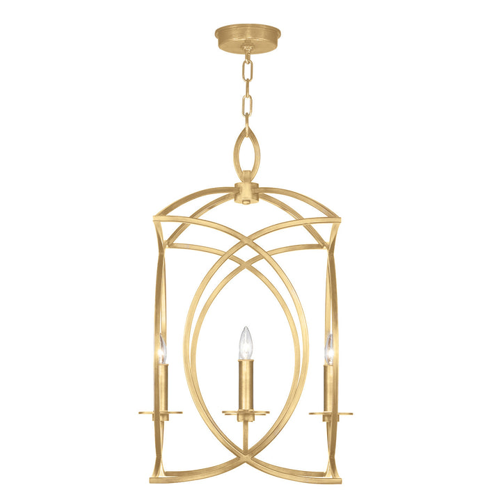 Fine Art Handcrafted Lighting Cienfuegos 19.5"W Square Chandelier in Standard Gold Leaf (887740-SF3)