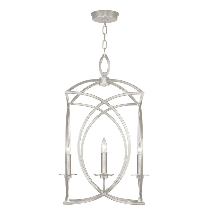 Fine Art Handcrafted Lighting Cienfuegos 19.5"W Square Chandelier in Standard Silver Leaf (887740-SF4)