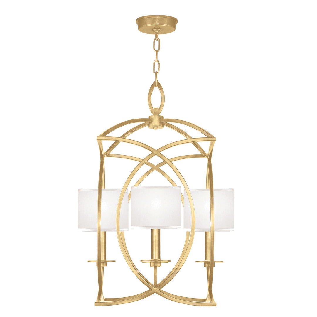 Fine Art Handcrafted Lighting Cienfuegos 21.5"W Square Chandelier in Standard Gold Leaf (887740-SF31)