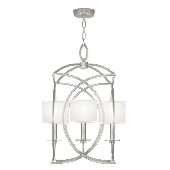 Fine Art Handcrafted Lighting Cienfuegos 21.5"W Square Chandelier in Standard Silver Leaf (887740-SF41)