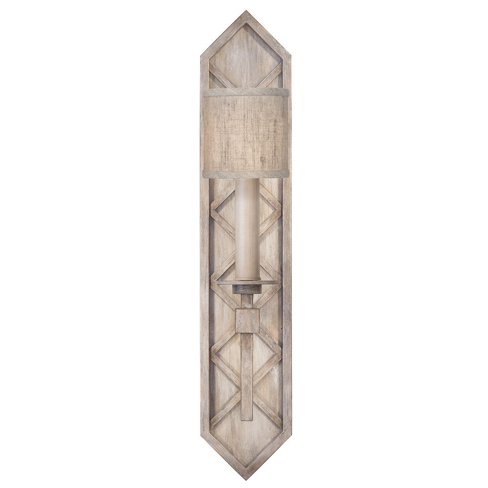 Fine Art Handcrafted Lighting Cienfuegos 25"H Sconce 889550-1 in Weathered Greige Patina (889550-21ST)
