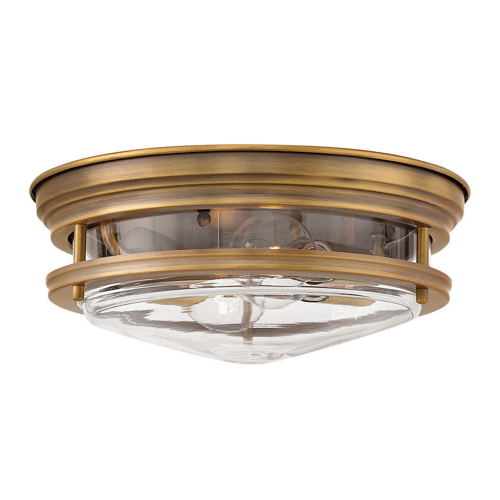 Hinkley Hadley Flush Mount Flush Mount Ceiling Light Hinkley Brushed Bronze with Clear glass 12.0x12.0x4.75 