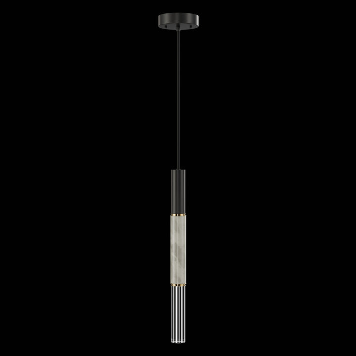 Fine Art Handcrafted Lighting Antonia 6.5"W Round Pendant in Standard Black Iron, Brass, Smoke (100015-112)