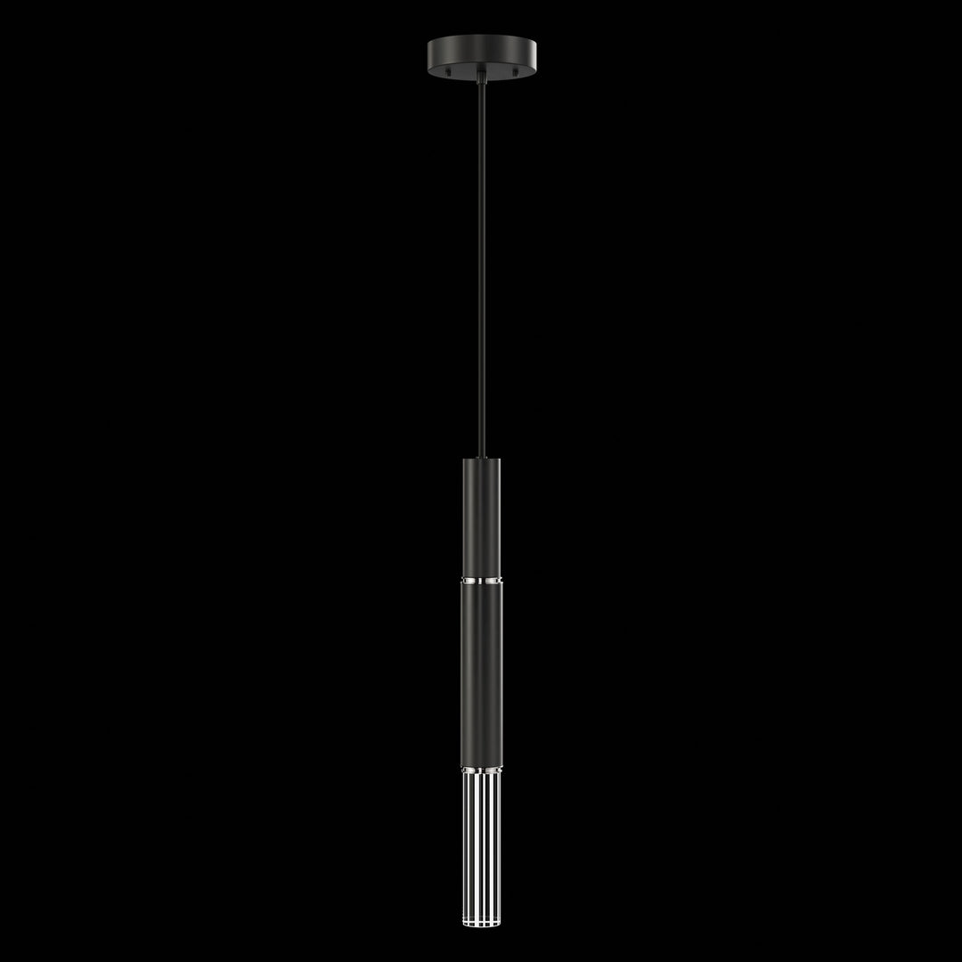 Fine Art Handcrafted Lighting Antonia 6.5"W Round Pendant in Standard Black Iron, Nickel, No Parchment/Same as Finish (100015-120)