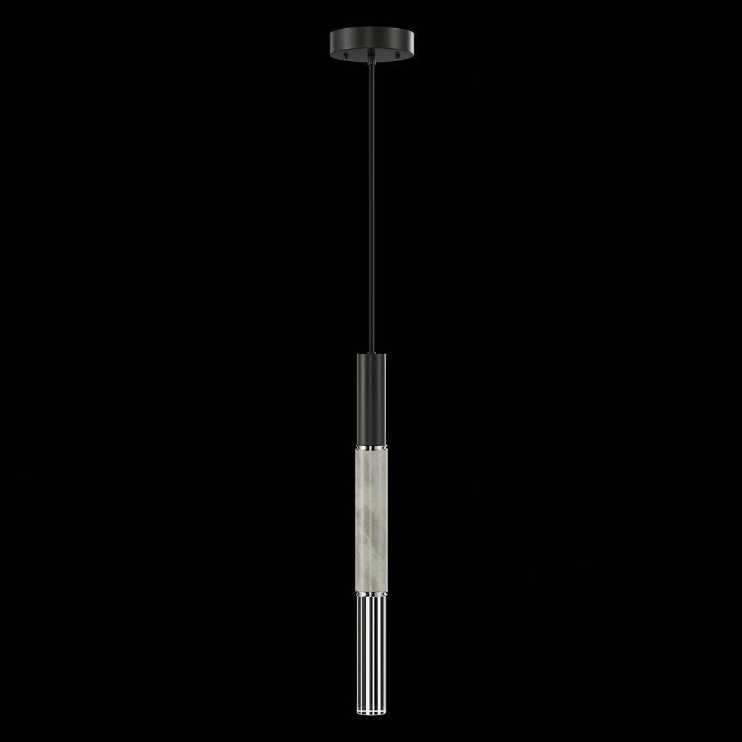 Fine Art Handcrafted Lighting Antonia 6.5"W Round Pendant in Standard Black Iron, Nickel, Smoke (100015-122)