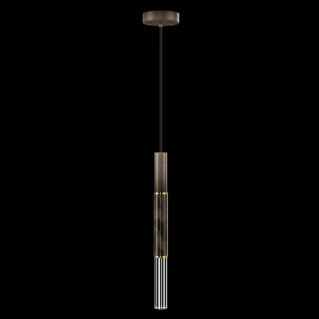 Fine Art Handcrafted Lighting Antonia 6.5"W Round Pendant in Standard Bronze, Brass, Charcoal (100015-211)
