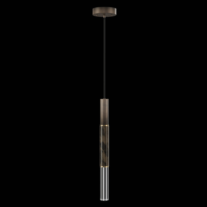 Fine Art Handcrafted Lighting Antonia 6.5"W Round Pendant in Standard Bronze, Brass, Charcoal (100015-211)