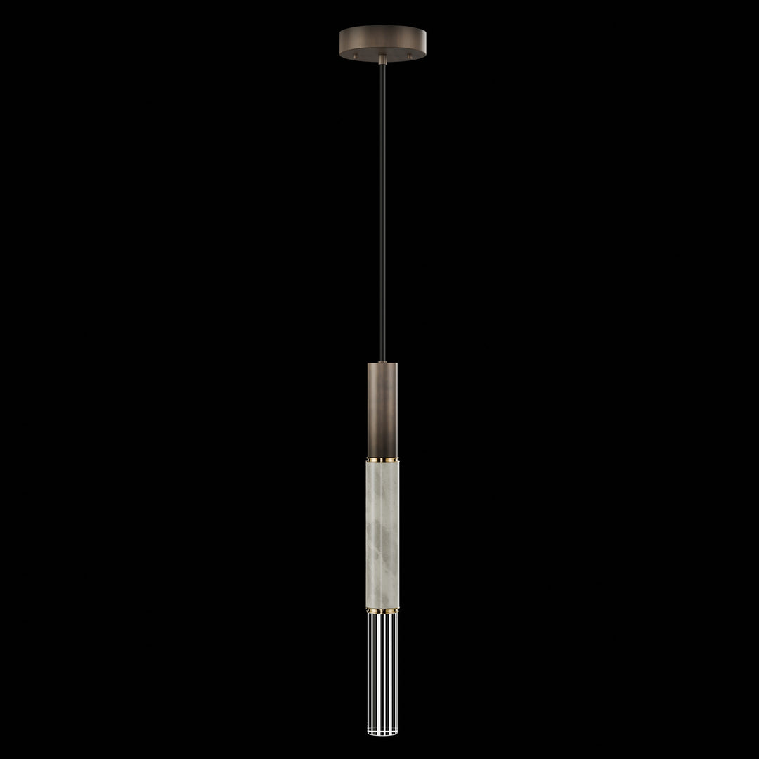 Fine Art Handcrafted Lighting Antonia 6.5"W Round Pendant in Standard Bronze, Brass, Smoke (100015-212)
