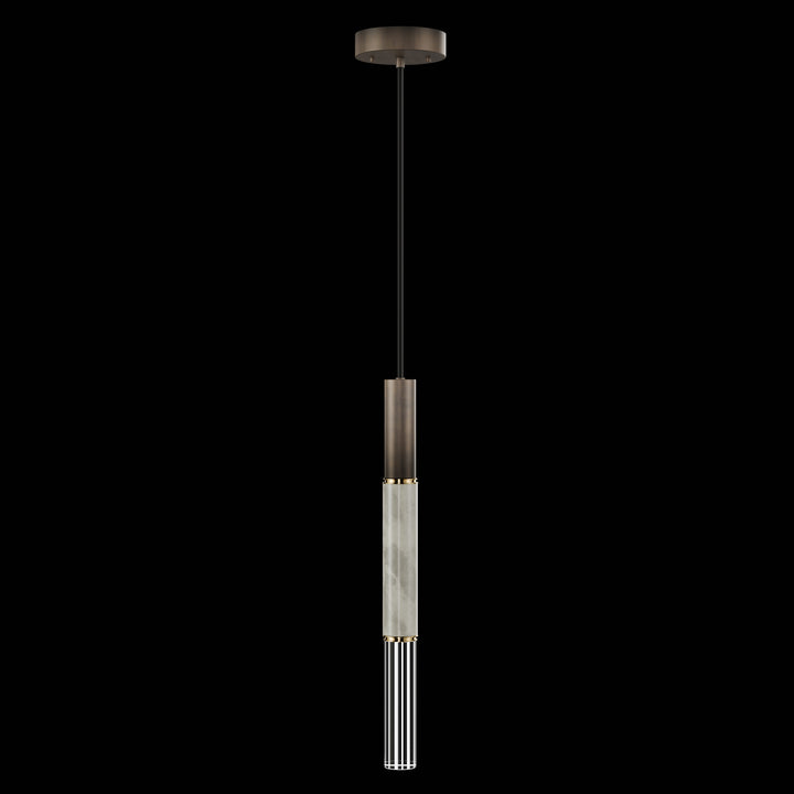Fine Art Handcrafted Lighting Antonia 6.5"W Round Pendant in Standard Bronze, Brass, Smoke (100015-212)