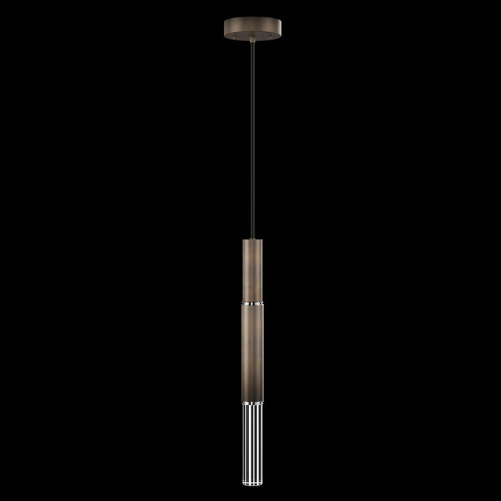 Fine Art Handcrafted Lighting Antonia 6.5"W Round Pendant in Standard Bronze, Nickel, No Parchment/Same as Finish (100015-220)