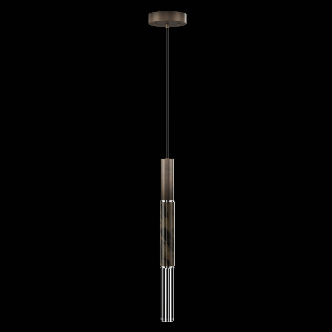 Fine Art Handcrafted Lighting Antonia 6.5"W Round Pendant in Standard Bronze, Nickel, Charcoal (100015-221)