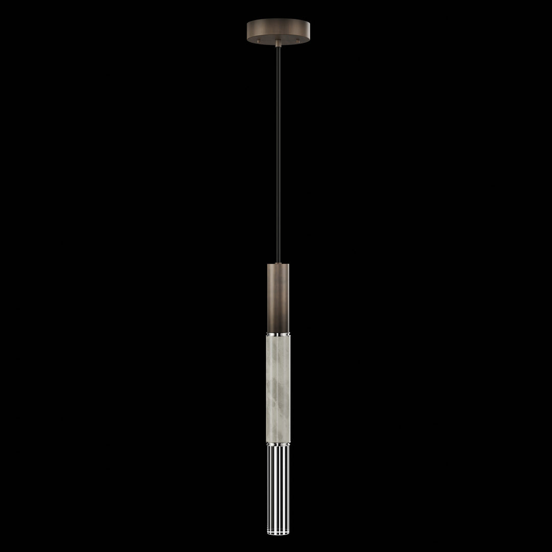 Fine Art Handcrafted Lighting Antonia 6.5"W Round Pendant in Standard Bronze, Nickel, Smoke (100015-222)