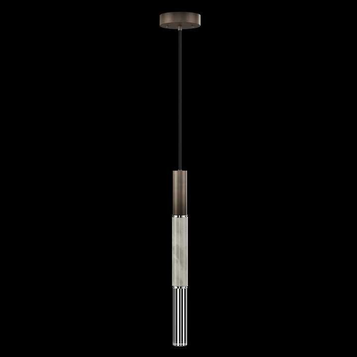 Fine Art Handcrafted Lighting Antonia 6.5"W Round Pendant in Standard Bronze, Nickel, Smoke (100015-222)