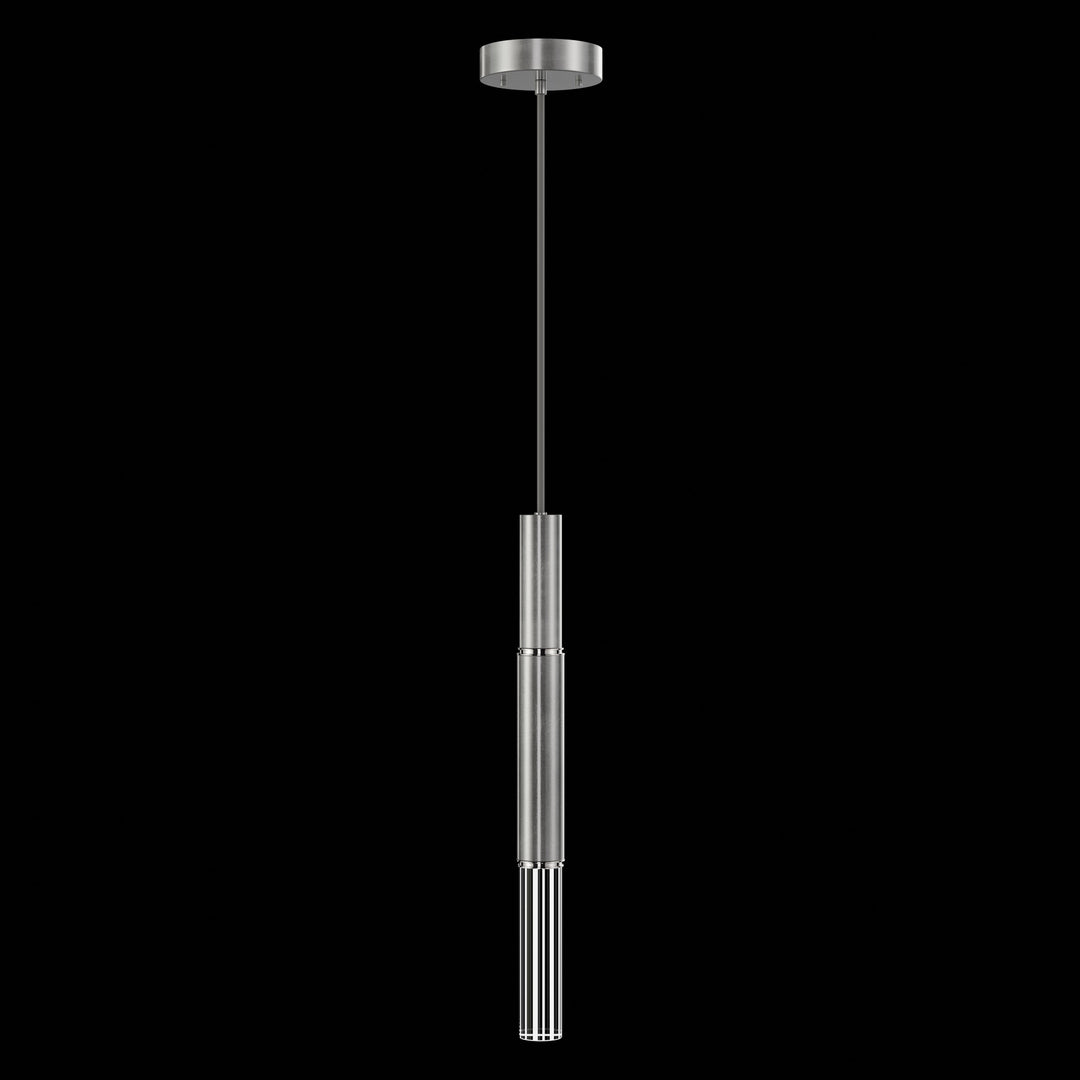 Fine Art Handcrafted Lighting Antonia 6.5"W Round Pendant in Standard Silver Leaf, Nickel, No Parchment/Same as Finish (100015-420)