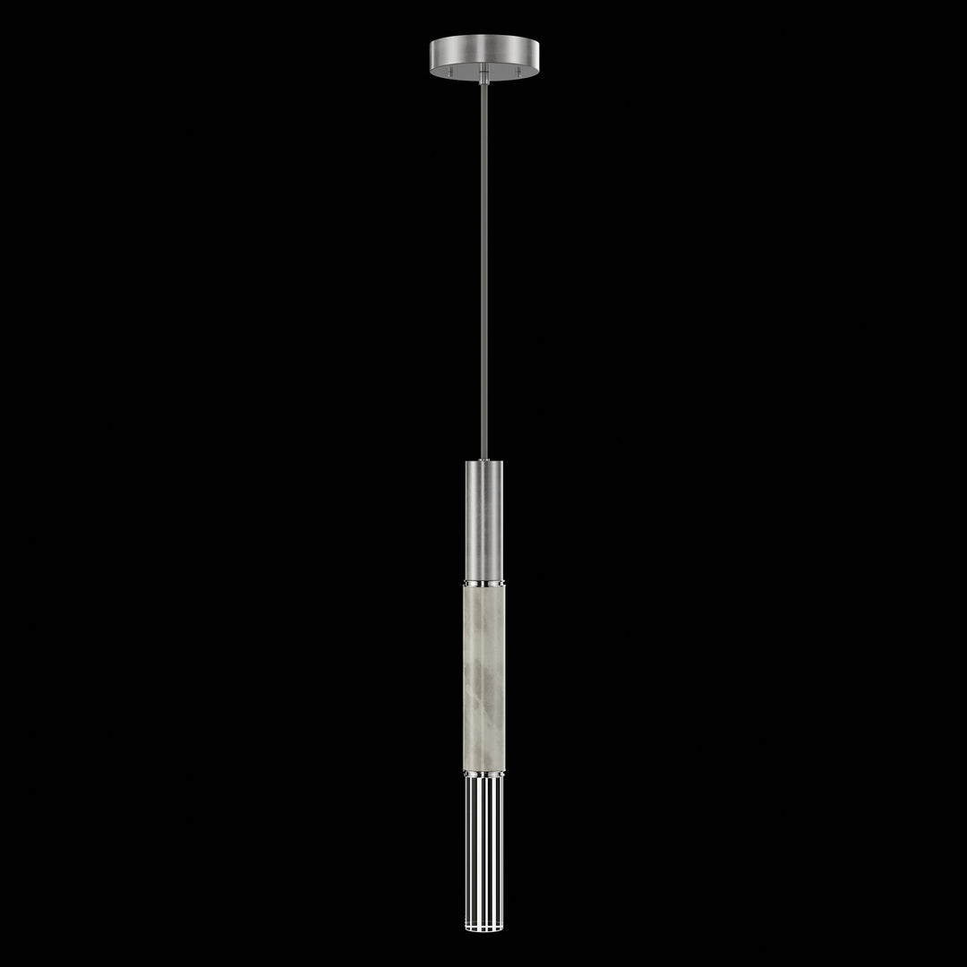 Fine Art Handcrafted Lighting Antonia 6.5"W Round Pendant in Standard Silver Leaf, Nickel, Smoke (100015-422)