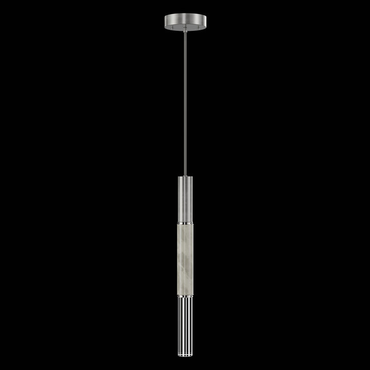 Fine Art Handcrafted Lighting Antonia 6.5"W Round Pendant in Standard Silver Leaf, Nickel, Smoke (100015-422)