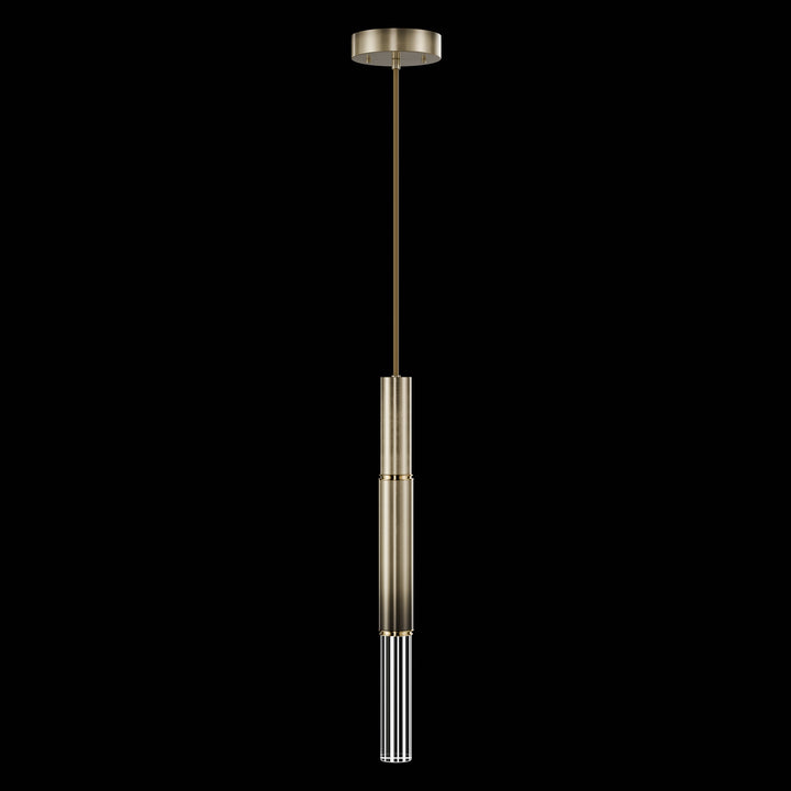 Fine Art Handcrafted Lighting Antonia 6.5"W Round Pendant in Soft Ombre Bronze, Brass, No Parchment/Same as Finish (100015-610)