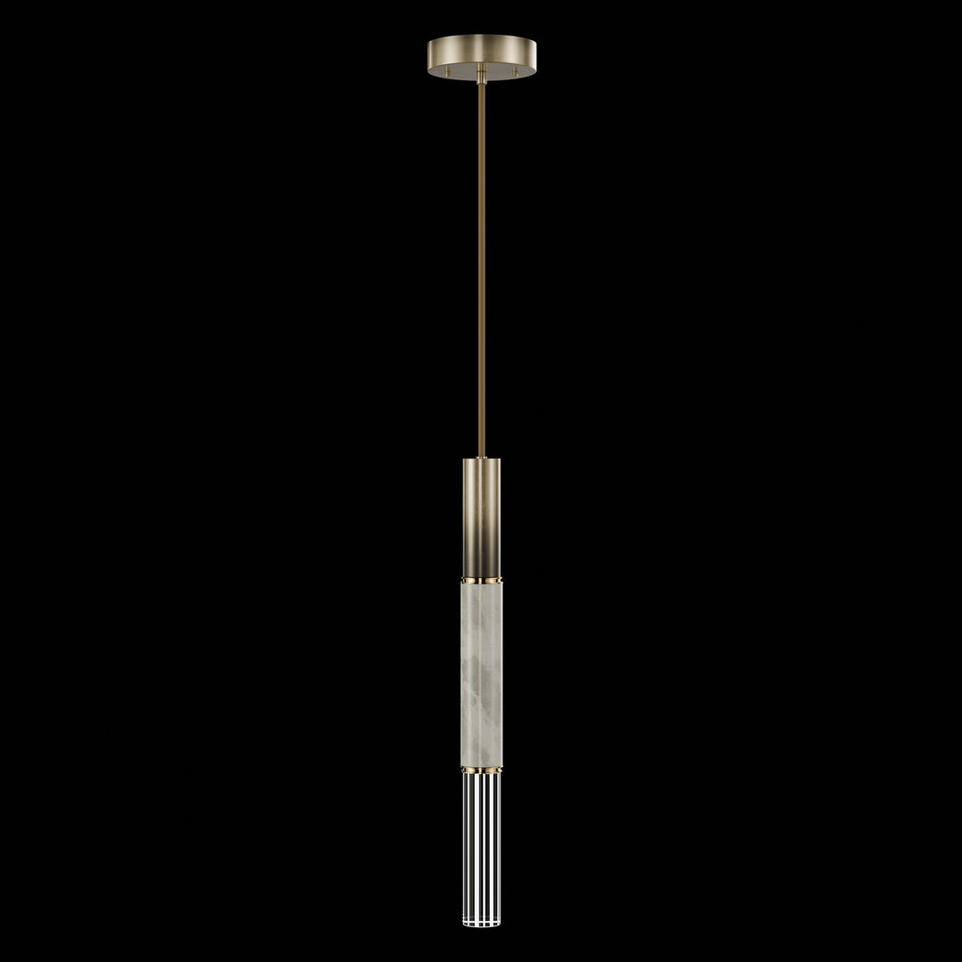 Fine Art Handcrafted Lighting Antonia 6.5"W Round Pendant in Soft Ombre Bronze, Brass, Smoke (100015-612)