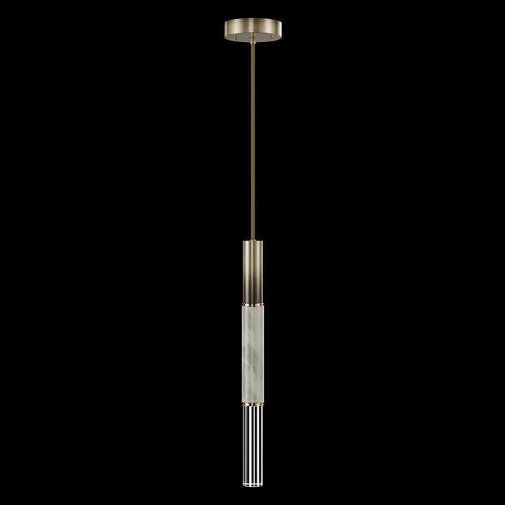 Fine Art Handcrafted Lighting Antonia 6.5"W Round Pendant in Soft Ombre Bronze, Brass, Smoke (100015-612)