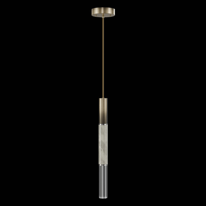 Fine Art Handcrafted Lighting Antonia 6.5"W Round Pendant in Soft Ombre Bronze, Nickel, Smoke (100015-622)
