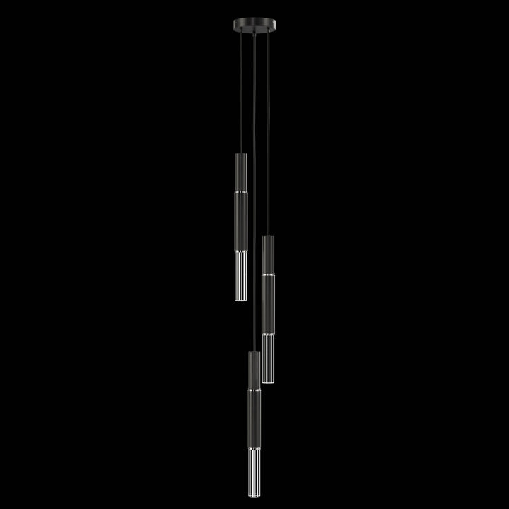 Fine Art Handcrafted Lighting Antonia 8.5"W Round Pendant in Standard Black Iron, Nickel, No Parchment/Same as Finish (100016-120)