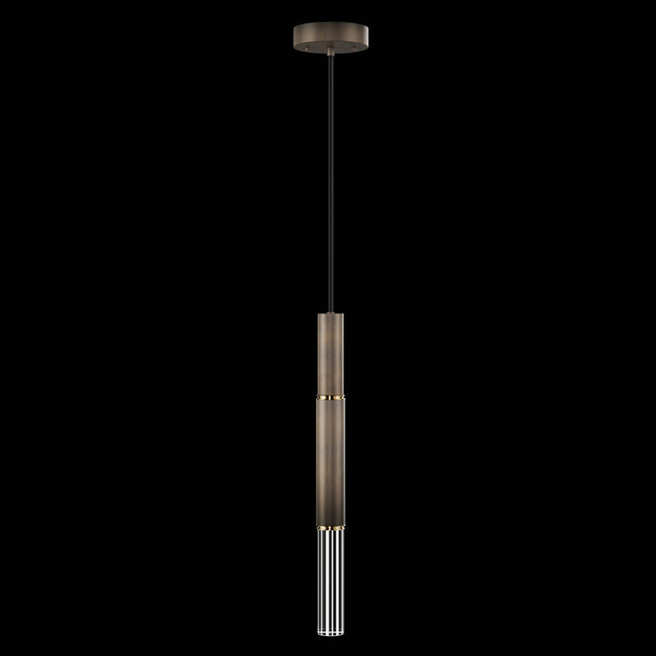 Fine Art Handcrafted Lighting Antonia 8.5"W Round Pendant in Standard Bronze, Brass, No Parchment/Same as Finish (100016-210)