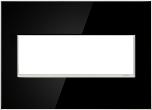Legrand adorne Mirror Black 3-Gang wall plate