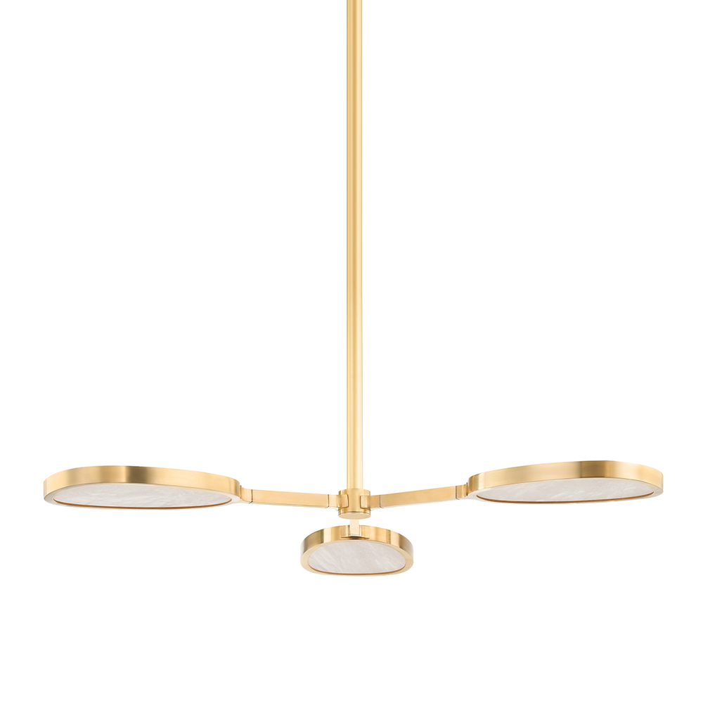 Corbett Lighting Patras Chandelier Ceiling Semi Flush Mounts Corbett VINTAGE BRASS 38.5x5.75 