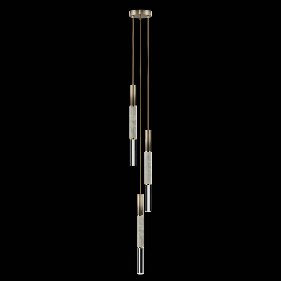 Fine Art Handcrafted Lighting Antonia 8.5"W Round Pendant in Soft Ombre Bronze, Brass, Smoke (100016-612)