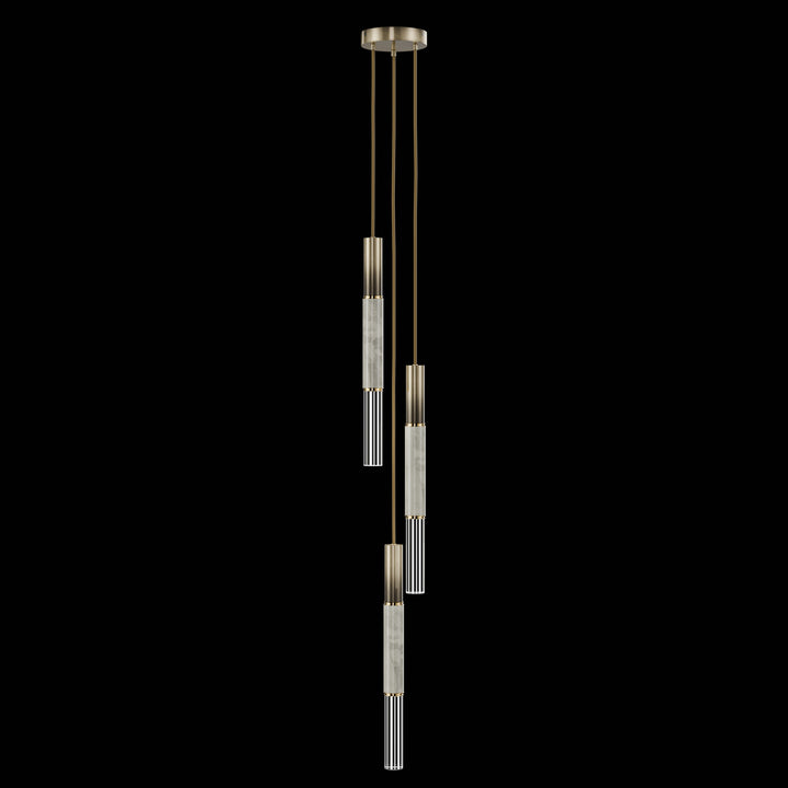 Fine Art Handcrafted Lighting Antonia 8.5"W Round Pendant in Soft Ombre Bronze, Brass, Smoke (100016-612)