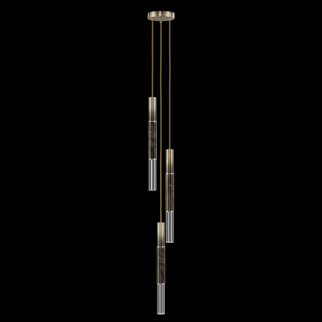 Fine Art Handcrafted Lighting Antonia 8.5"W Round Pendant in Soft Ombre Bronze, Nickel, Charcoal (100016-621)