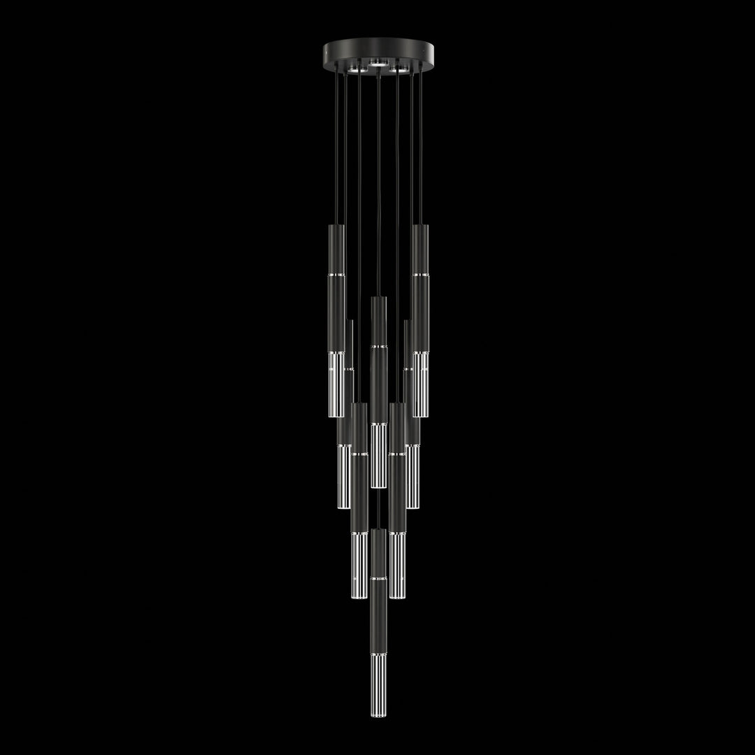 Fine Art Handcrafted Lighting Antonia 16"W Round Pendant 100017 in Standard Black Iron, Nickel, No Parchment/Same as Finish (100017-120)