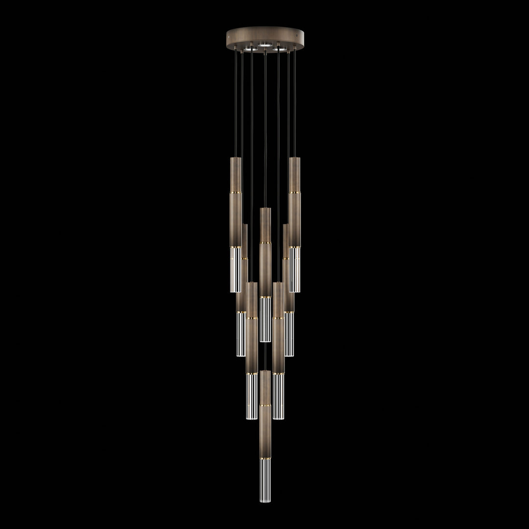 Fine Art Handcrafted Lighting Antonia 16"W Round Pendant 100017 in Standard Bronze, Brass, No Parchment/Same as Finish (100017-210)