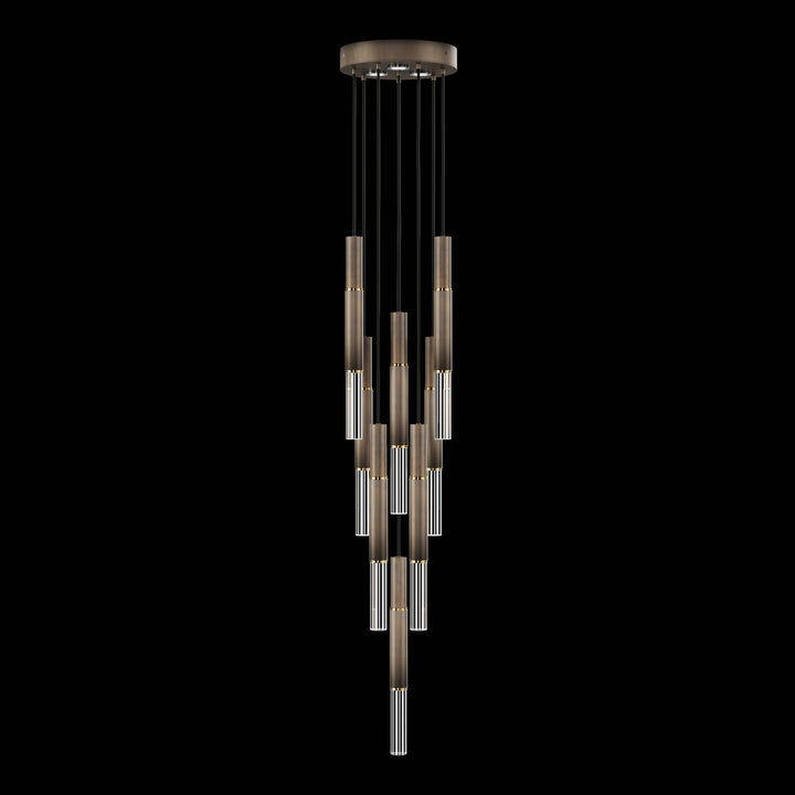 Fine Art Handcrafted Lighting Antonia 16"W Round Pendant 100017 in Standard Bronze, Brass, No Parchment/Same as Finish (100017-210)