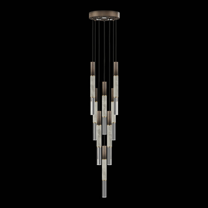Fine Art Handcrafted Lighting Antonia 16"W Round Pendant 100017 in Standard Bronze, Brass, Smoke (100017-212)