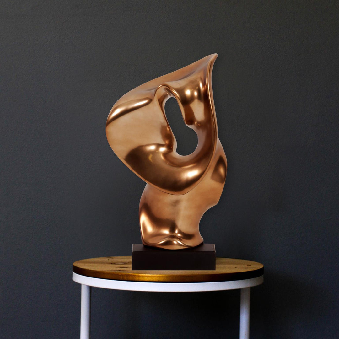 Howard Elliott Collection Abstract Matte Bronze Ceramic Statue