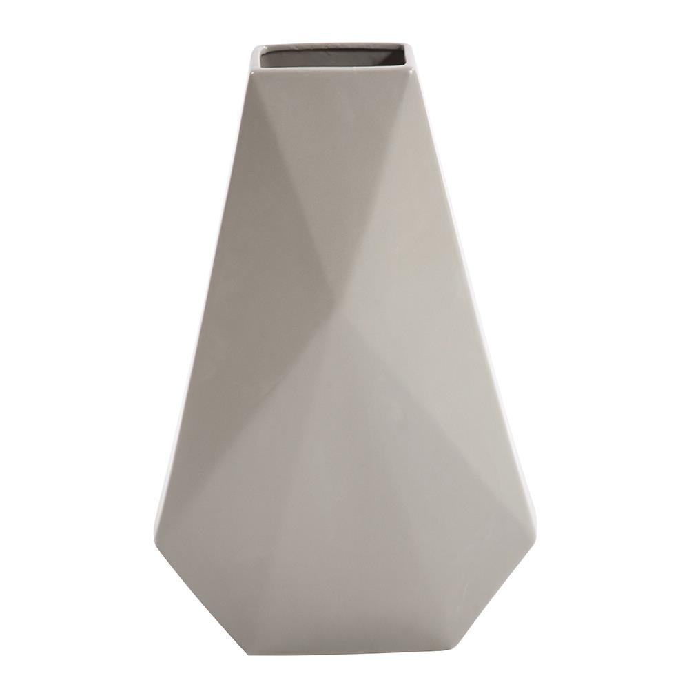 Howard Elliott Collection Geo Matte Stone Ceramic Vase, Medium