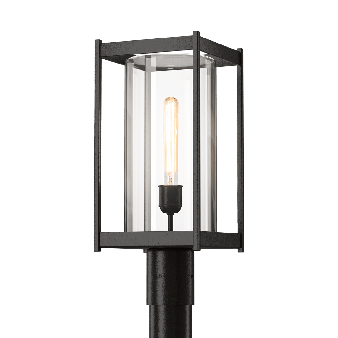 Hubbardton Forge Cela Outdoor Post Light Pier & Post Mount Lights Hubbardton Forge Coastal Oil Rubbed Bronze Clear Glass (ZM)