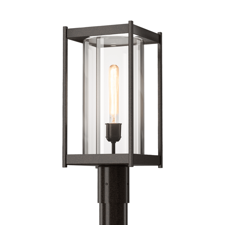 Hubbardton Forge Cela Outdoor Post Light Pier & Post Mount Lights Hubbardton Forge Coastal Bronze Clear Glass (ZM)