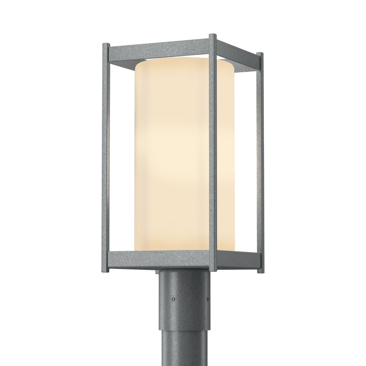 Hubbardton Forge Cela Outdoor Post Light Pier & Post Mount Lights Hubbardton Forge Coastal Burnished Steel Opal Glass (GG)