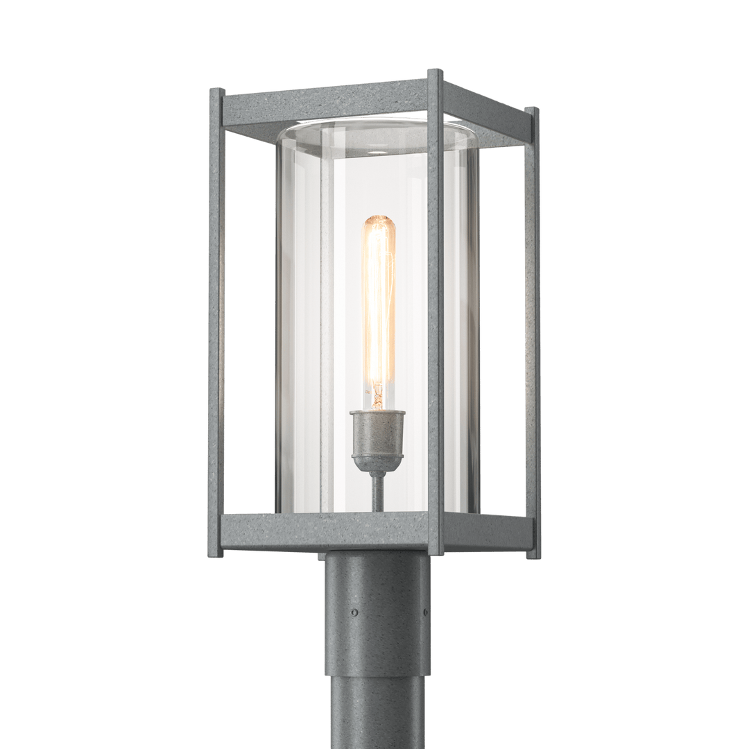 Hubbardton Forge Cela Outdoor Post Light Pier & Post Mount Lights Hubbardton Forge Coastal Burnished Steel Clear Glass (ZM)