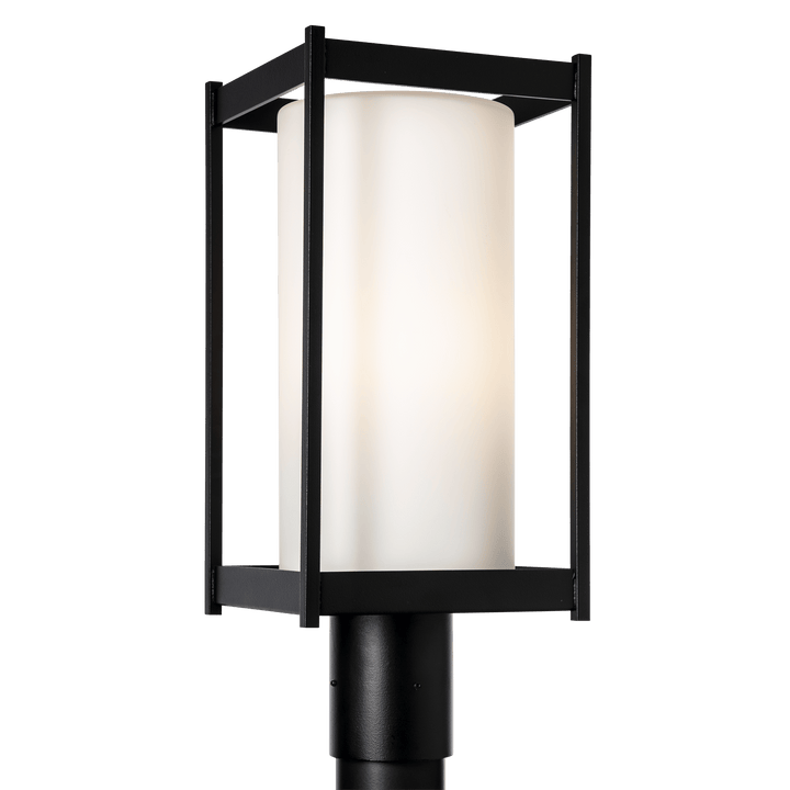 Hubbardton Forge Cela Outdoor Post Light Pier & Post Mount Lights Hubbardton Forge Coastal Black Opal Glass (GG)