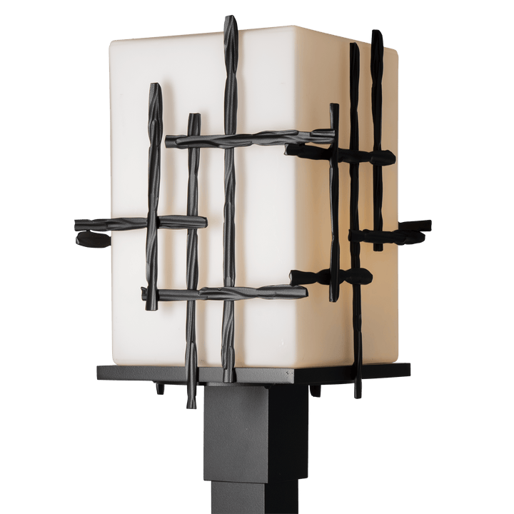 Hubbardton Forge Tura Outdoor Post Light Pier & Post Mount Lights Hubbardton Forge Coastal Oil Rubbed Bronze Opal Glass (GG)