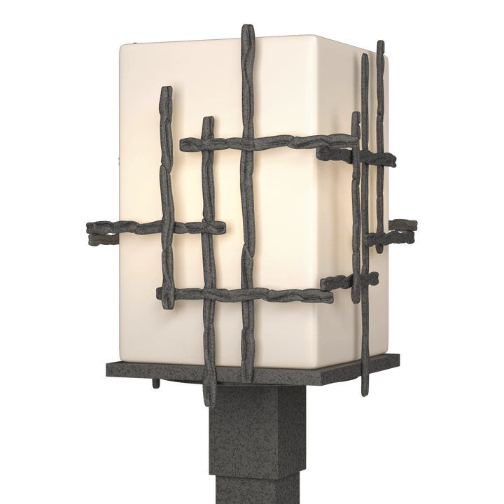 Hubbardton Forge Tura Outdoor Post Light Pier & Post Mount Lights Hubbardton Forge Coastal Natural Iron Opal Glass (GG)