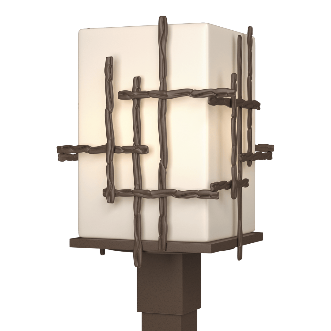 Hubbardton Forge Tura Outdoor Post Light Pier & Post Mount Lights Hubbardton Forge Coastal Bronze Opal Glass (GG)