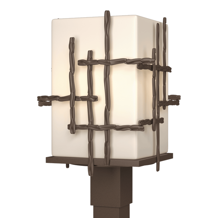 Hubbardton Forge Tura Outdoor Post Light Pier & Post Mount Lights Hubbardton Forge Coastal Bronze Opal Glass (GG)