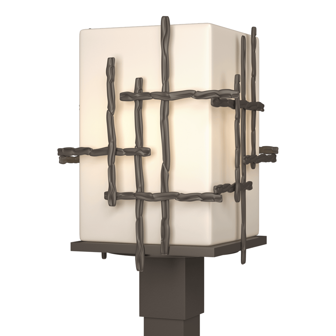 Hubbardton Forge Tura Outdoor Post Light Pier & Post Mount Lights Hubbardton Forge Coastal Dark Smoke Opal Glass (GG)